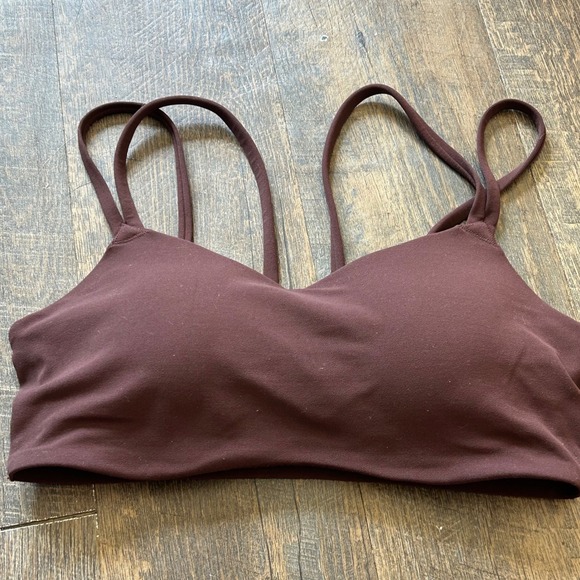 Nike Other - Nike Indy Light Support Sports Bra Dark Brown Double Strap Racerback Medium Yoga